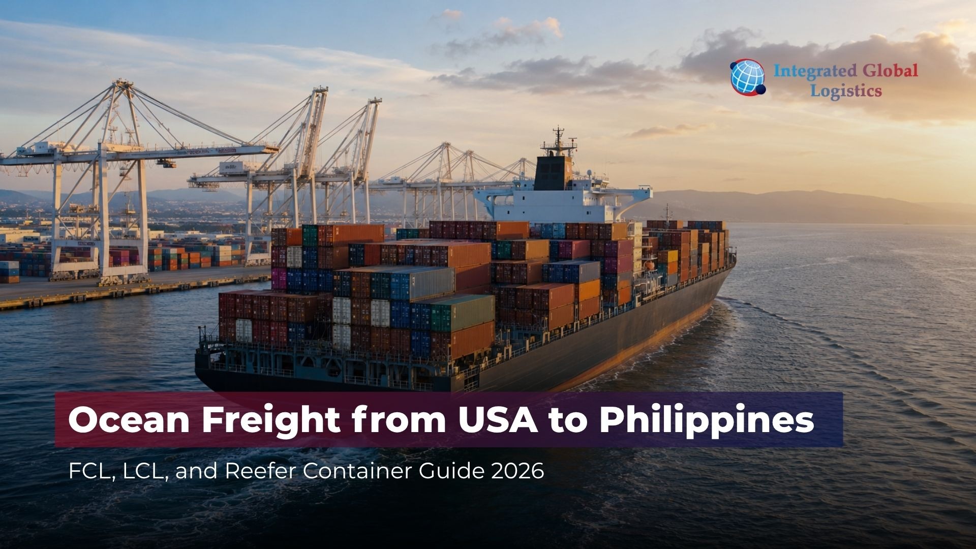 Ocean Freight from USA to Philippines: FCL, LCL, and Reefer Container Guide 2026