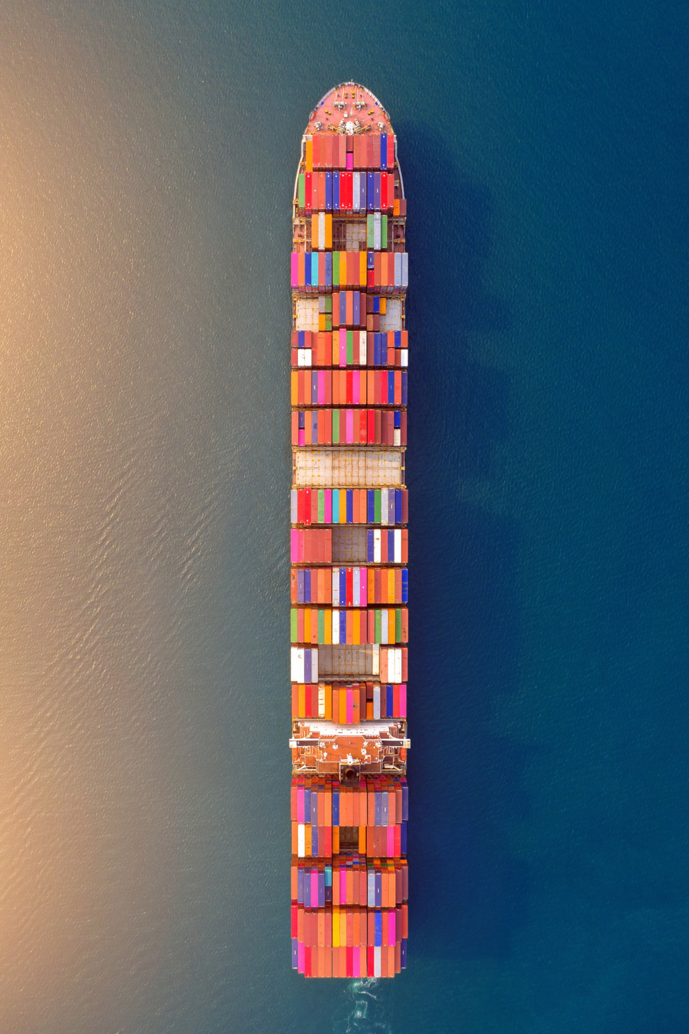 Container Ship Aerial View